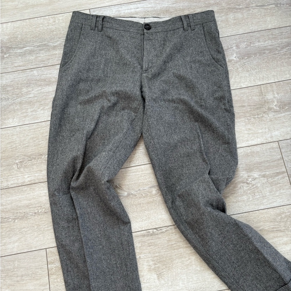 Brunello Cucinelli Grey wool trousers size 50 Made in Italy
